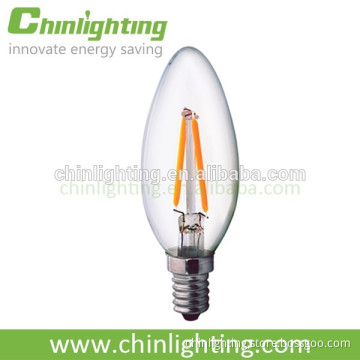 Flame cfl filament c35 4w frosted candle filament lamp c35 3w led electric candle light